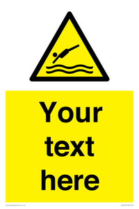 Custom Warning diving area